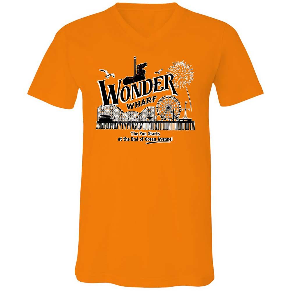 Unisex V-Neck T-Shirt - 9GY81CP5 - Orange - 7