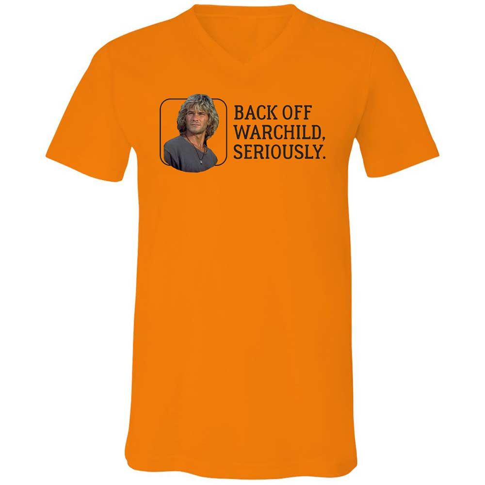 Unisex V-Neck T-Shirt - ZEWKMKDA - Orange - 7