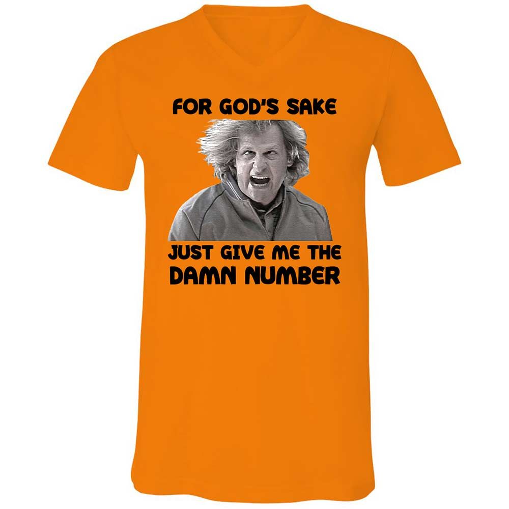 Unisex V-Neck T-Shirt - 3J88FQEH - Orange - 7