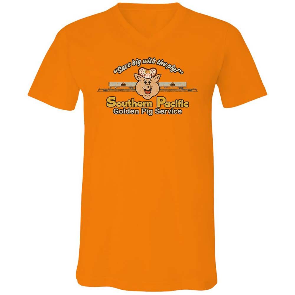 Unisex V-Neck T-Shirt - SDRRRSL9 - Orange - 7