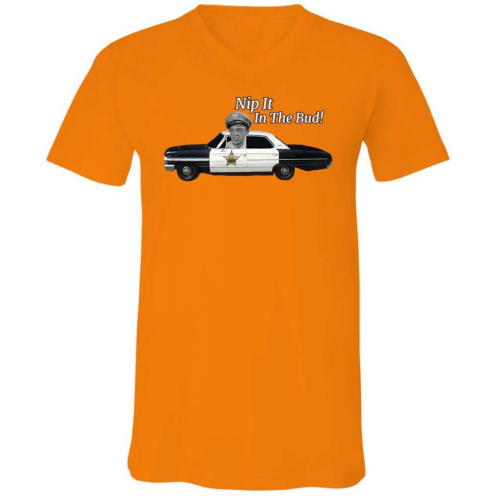 Unisex V-Neck T-Shirt - Z7DQBG1T - Orange - 7