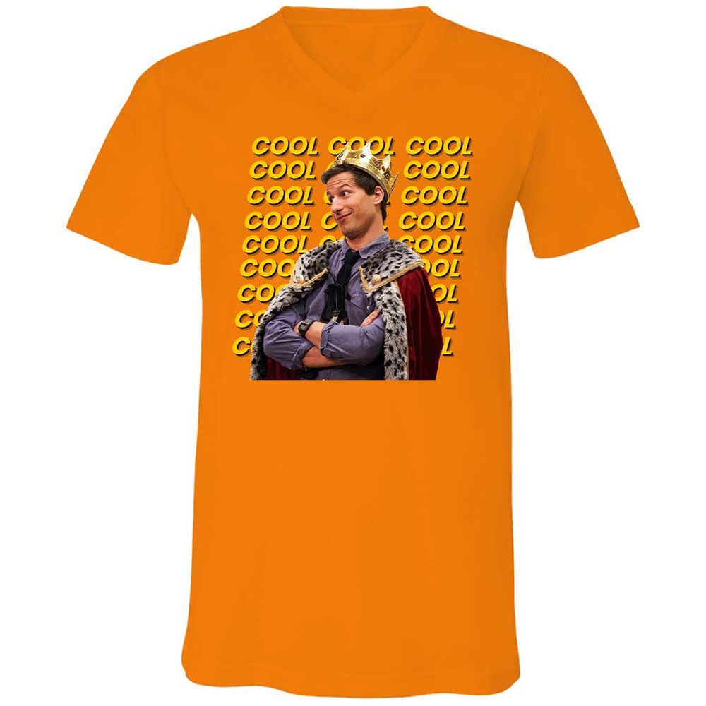 Unisex V-Neck T-Shirt - NGB3Y6U3 - Orange - 7