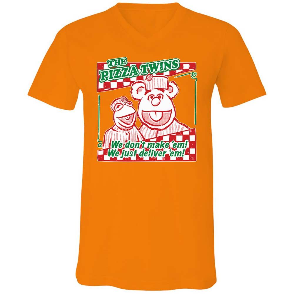Unisex V-Neck T-Shirt - 7DL36N7L - Orange - 7