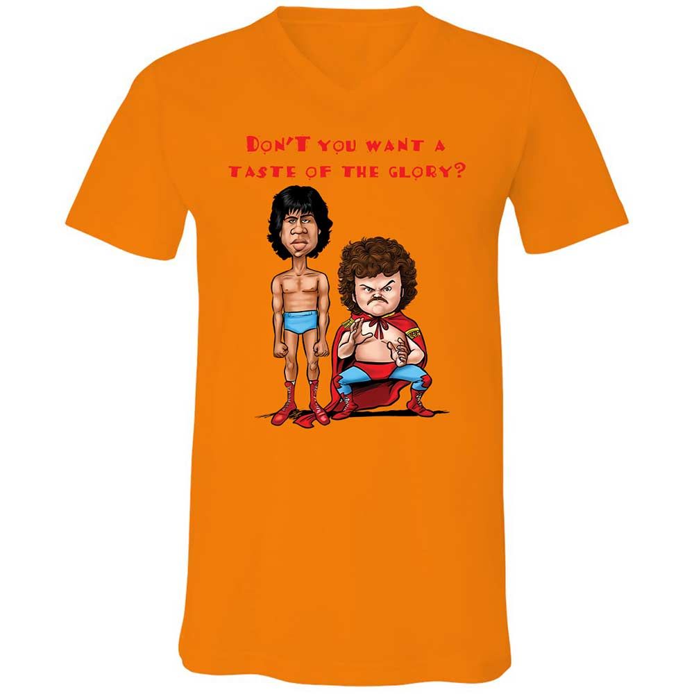 Unisex V-Neck T-Shirt - BRE1AJH3 - Orange - 7