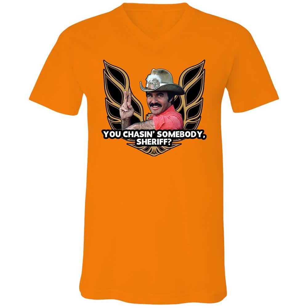 Unisex V-Neck T-Shirt - 2Z4369W6 - Orange - 7