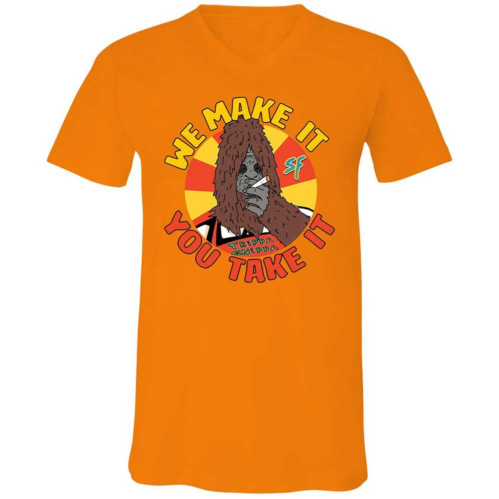 Unisex V-Neck T-Shirt - H43PUMHM - Orange - 7