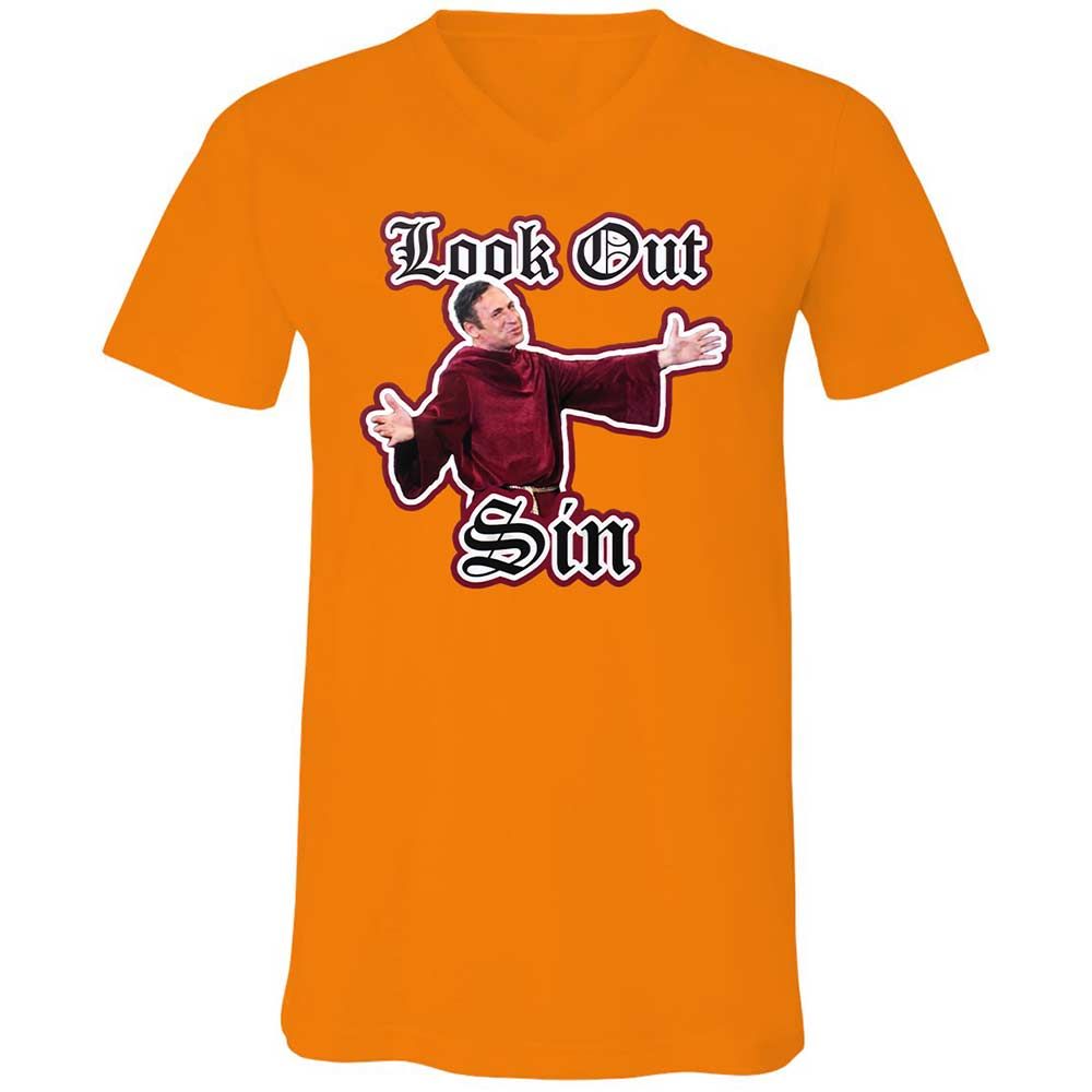Unisex V-Neck T-Shirt - 779LZF8Z - Orange - 7