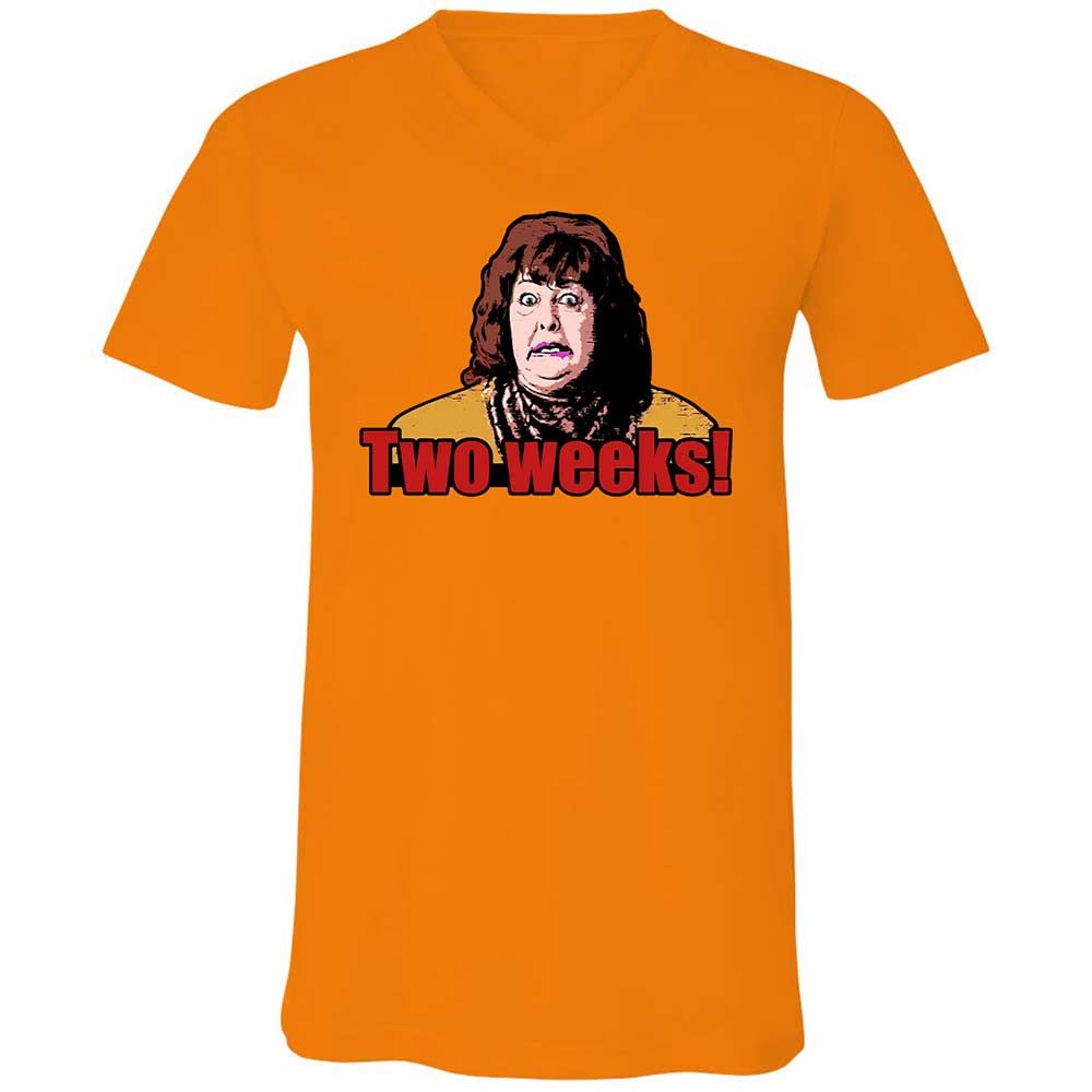 Unisex V-Neck T-Shirt - H9M9T2TE - Orange - 7
