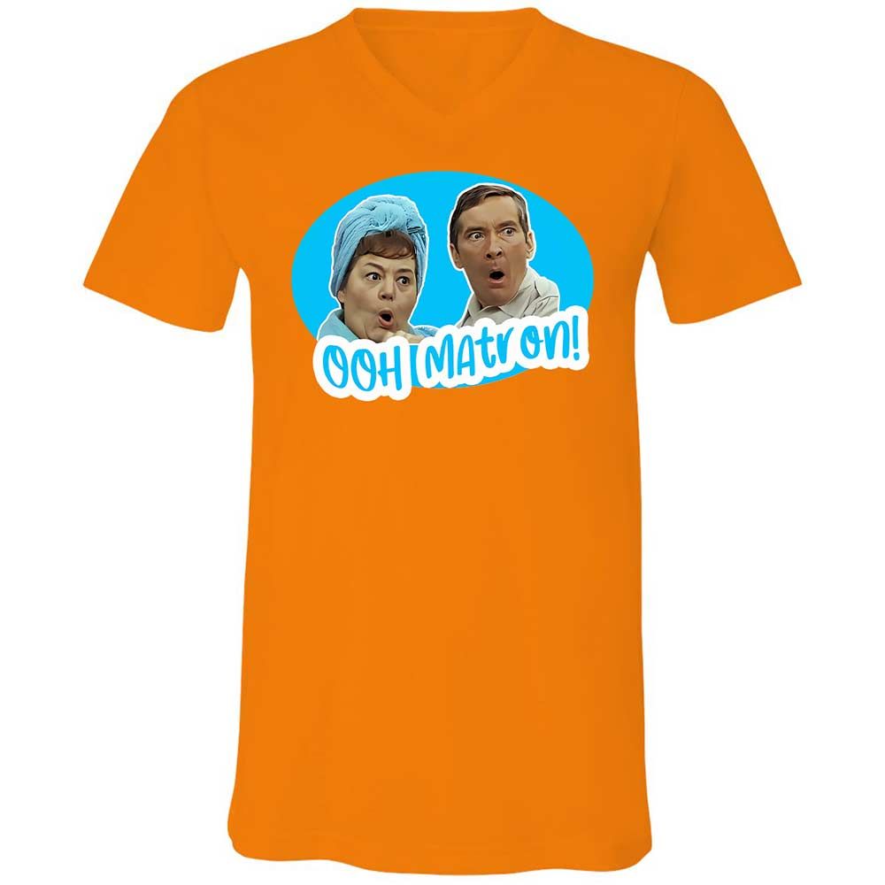 Unisex V-Neck T-Shirt - JETQD3BK - Orange - 7
