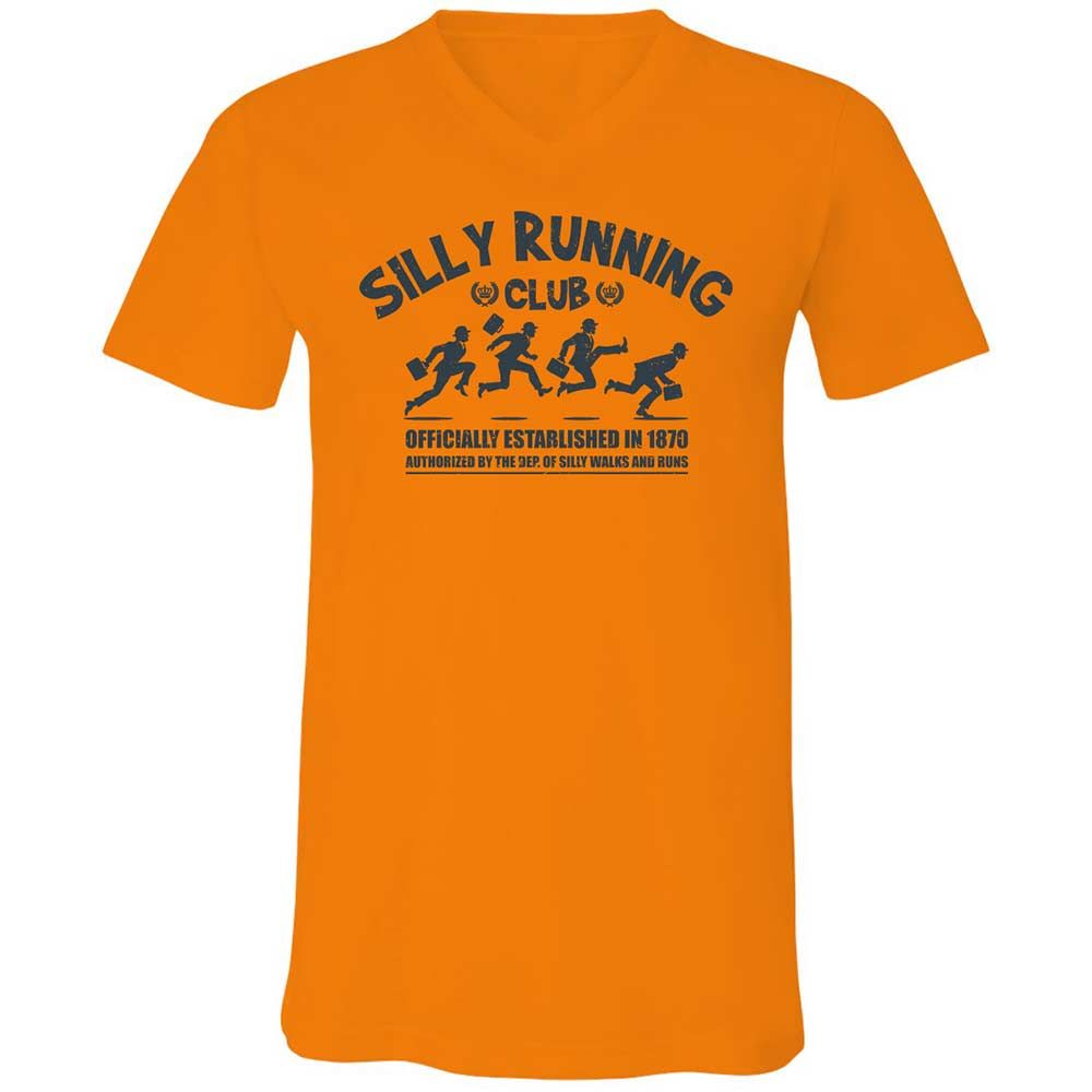 Unisex V-Neck T-Shirt - XC7GA3U8 - Orange - 7