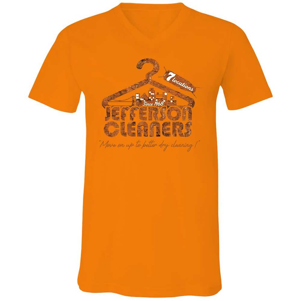 Unisex V-Neck T-Shirt - 5HHWKXP8 - Orange - 7