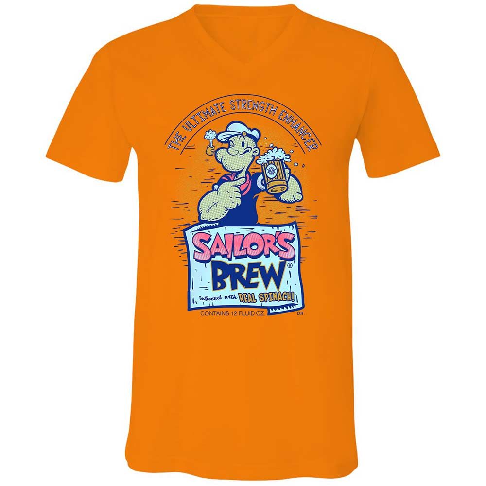 Unisex V-Neck T-Shirt - 6WMN7SPM - Orange - 7
