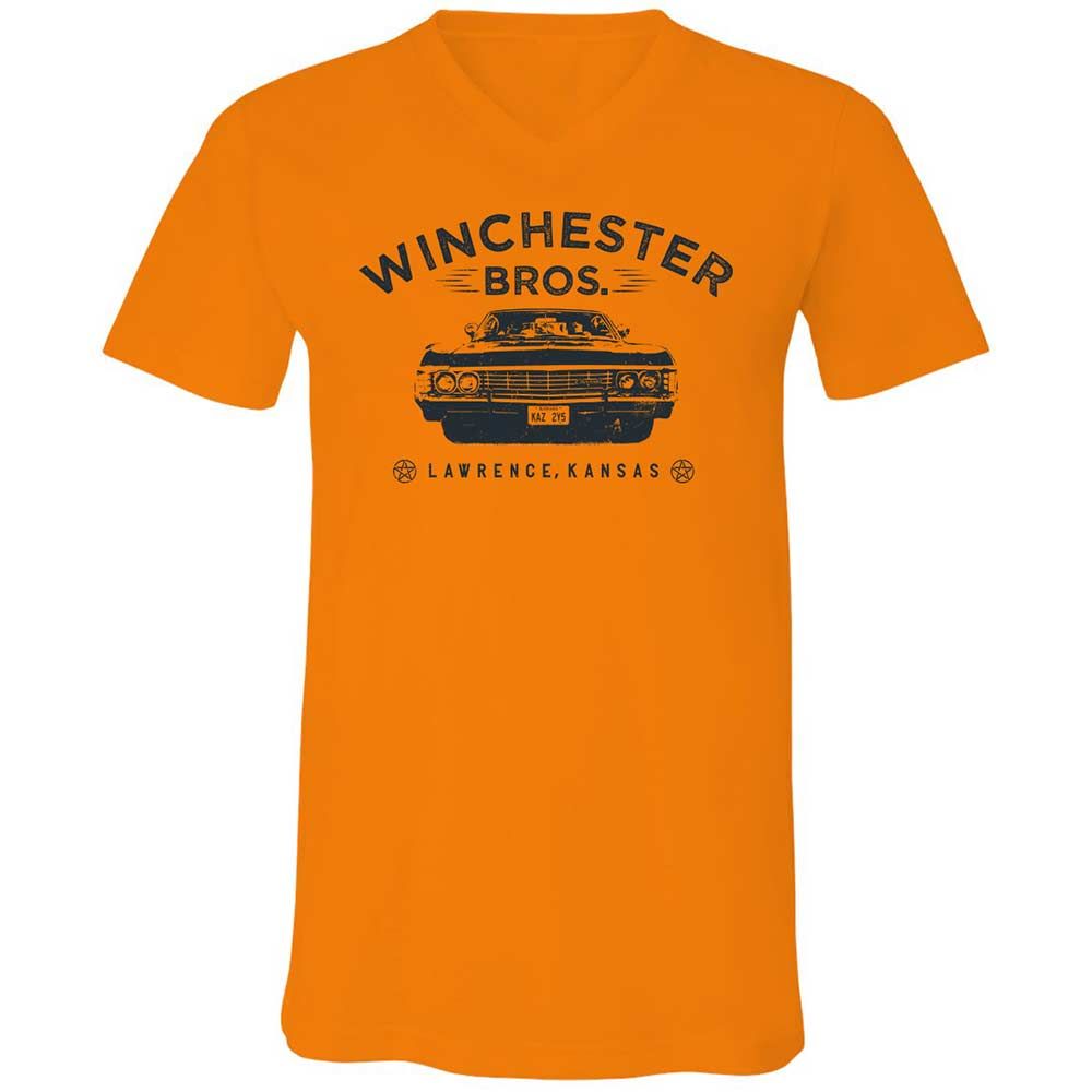 Unisex V-Neck T-Shirt - 834JBRNV - Orange - 7