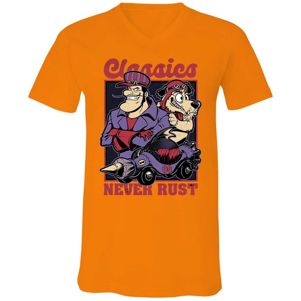 Unisex V-Neck T-Shirt - RBGTEHSV - Orange - 7