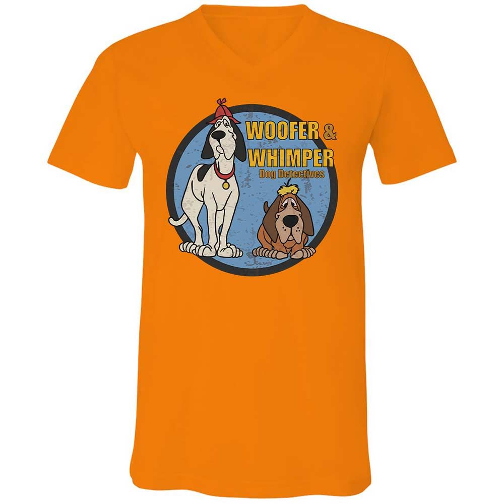 Unisex V-Neck T-Shirt - 46HHCJAX - Orange - 7