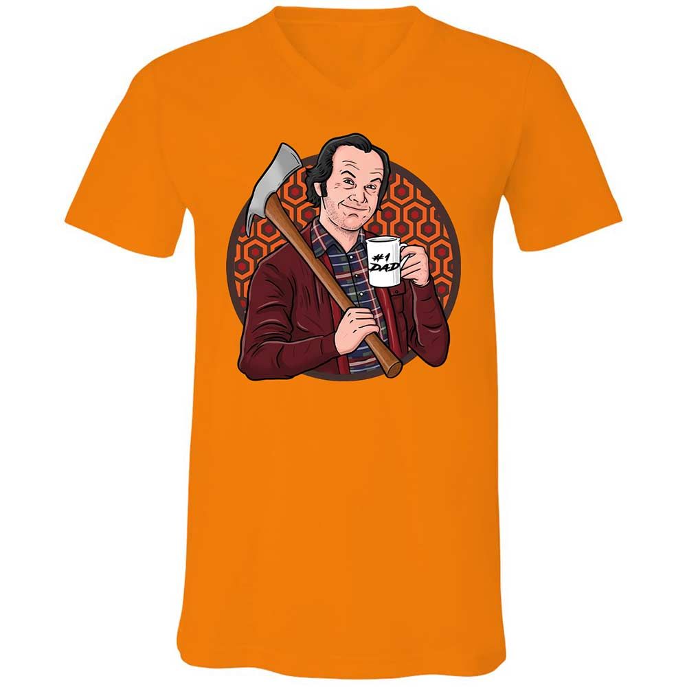 Unisex V-Neck T-Shirt - 2KUF5HJ1 - Orange - 7