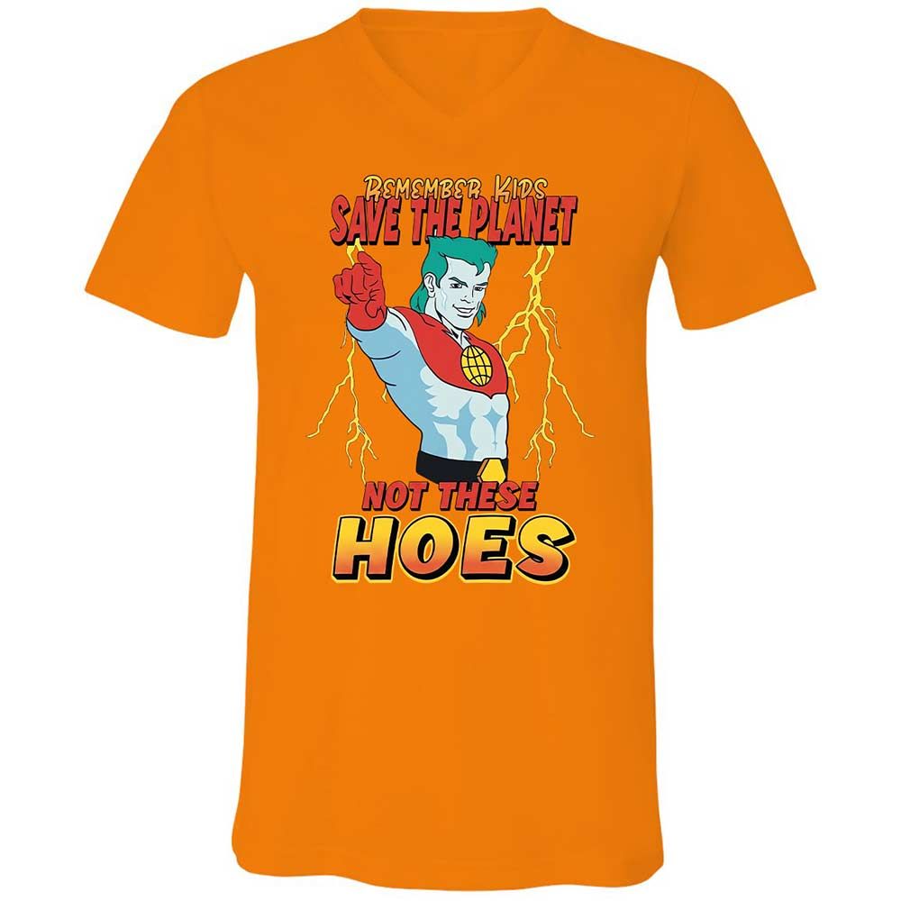 Unisex V-Neck T-Shirt - GNLAPTU5 - Orange - 7
