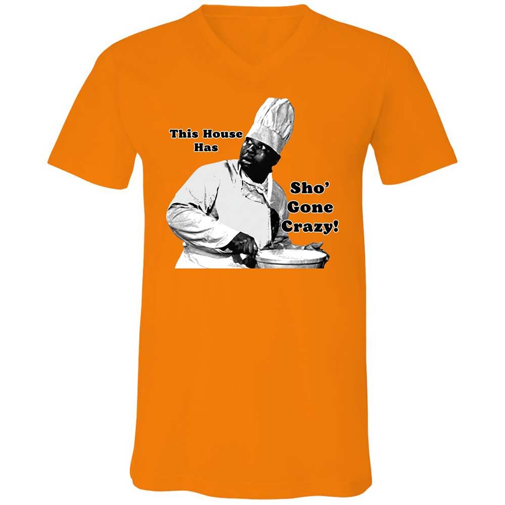 Unisex V-Neck T-Shirt - D2QFEQRA - Orange - 7