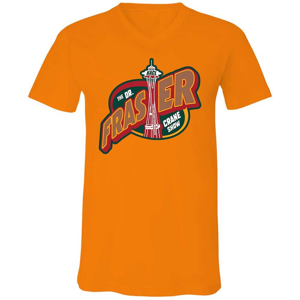 Unisex V-Neck T-Shirt - MYVCWDTS - Orange - 7