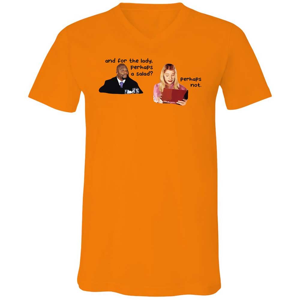 Unisex V-Neck T-Shirt - CBVWTR2Z - Orange - 7