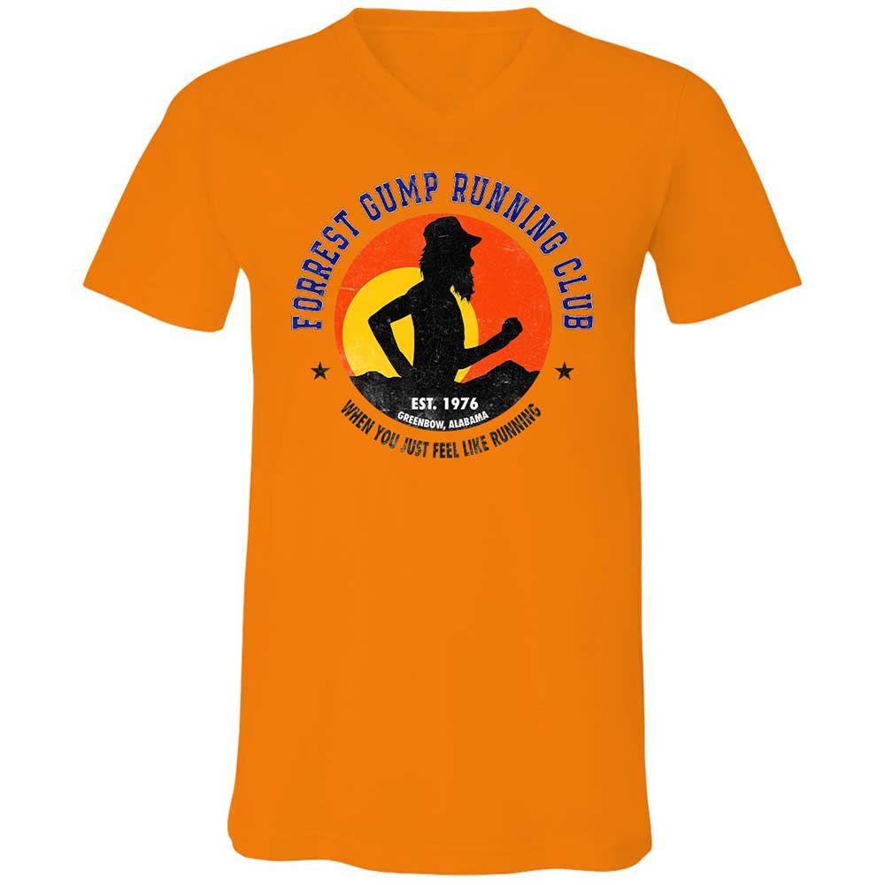 Unisex V-Neck T-Shirt - 5VK5WPBD - Orange - 7