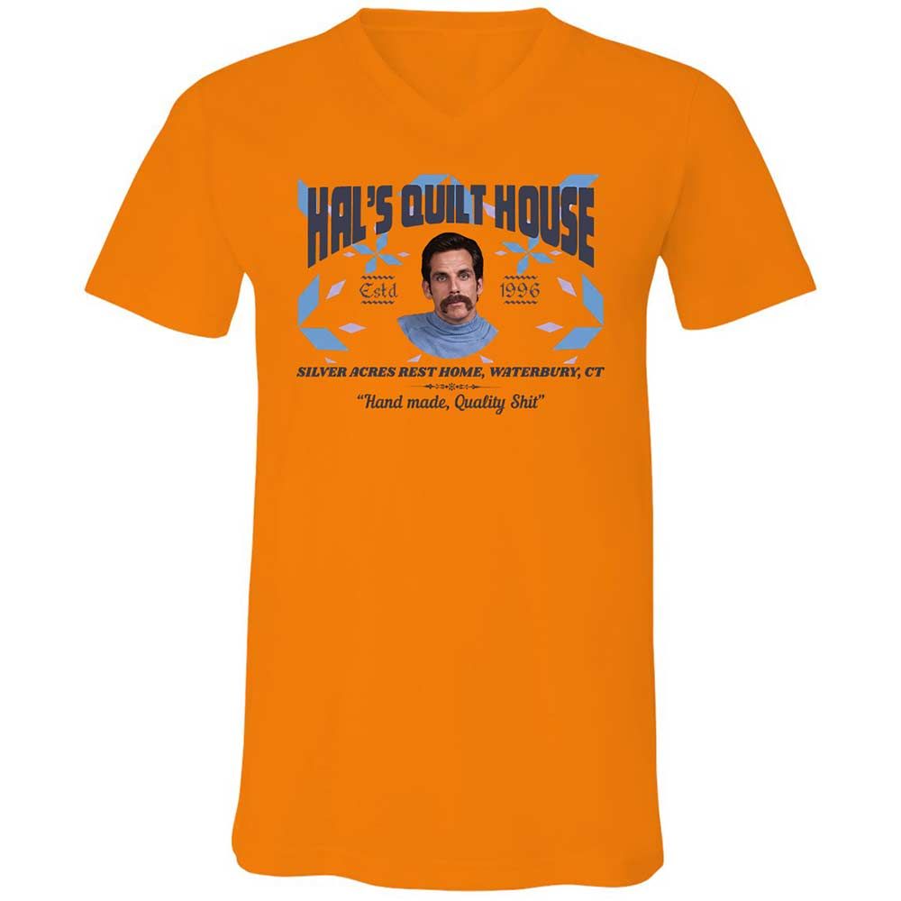 Unisex V-Neck T-Shirt - 36S9GH1R - Orange - 7