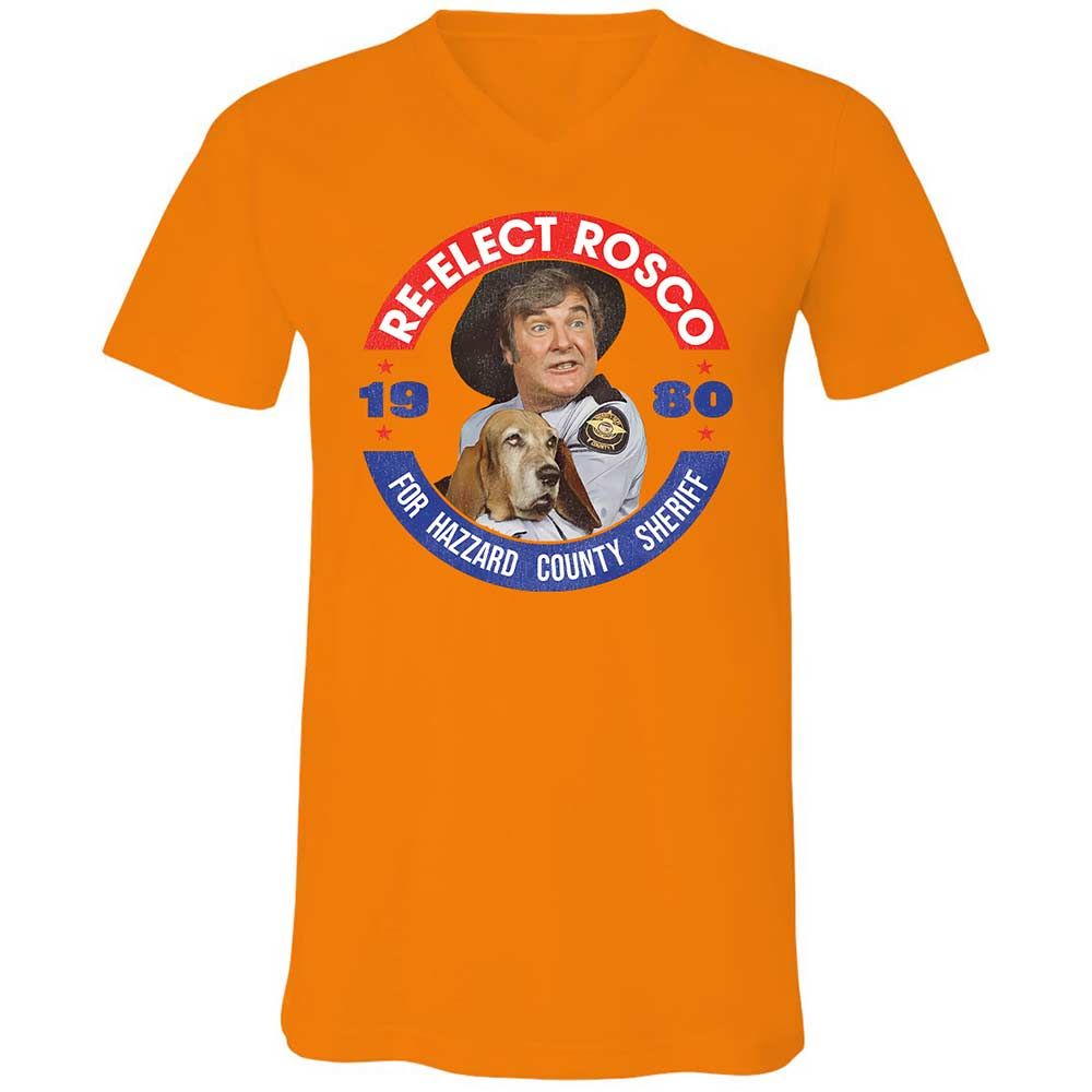 Unisex V-Neck T-Shirt - LZNNDQ5X - Orange - 7