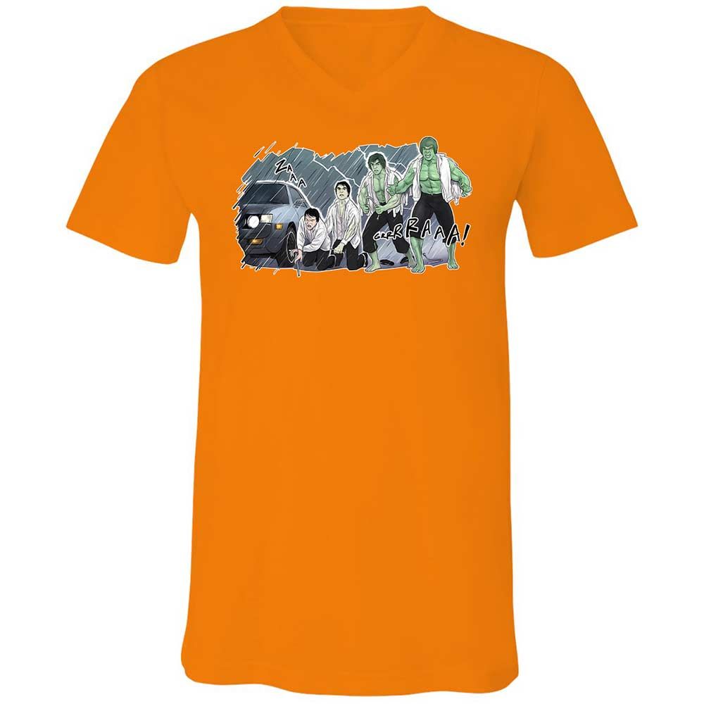Unisex V-Neck T-Shirt - 3XU1VDUN - Orange - 7