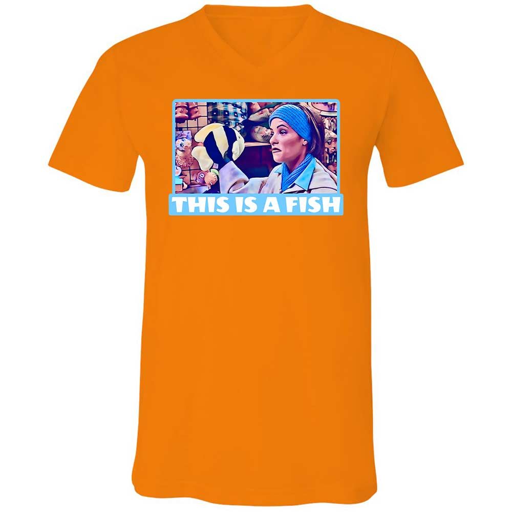 Unisex V-Neck T-Shirt - 3QZSK26V - Orange - 7