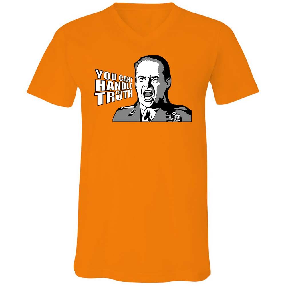 Unisex V-Neck T-Shirt - QATNX3CV - Orange - 7
