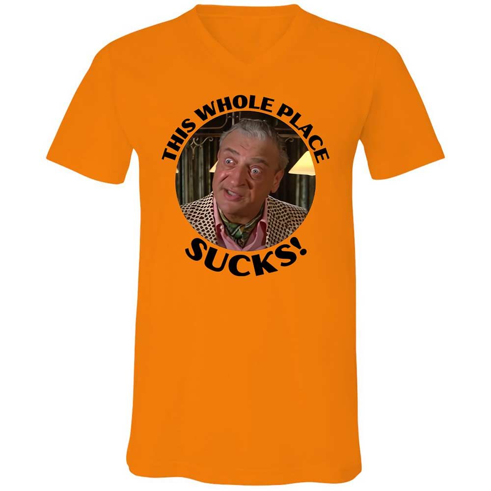 Unisex V-Neck T-Shirt - UZTSN6TW - Orange - 7