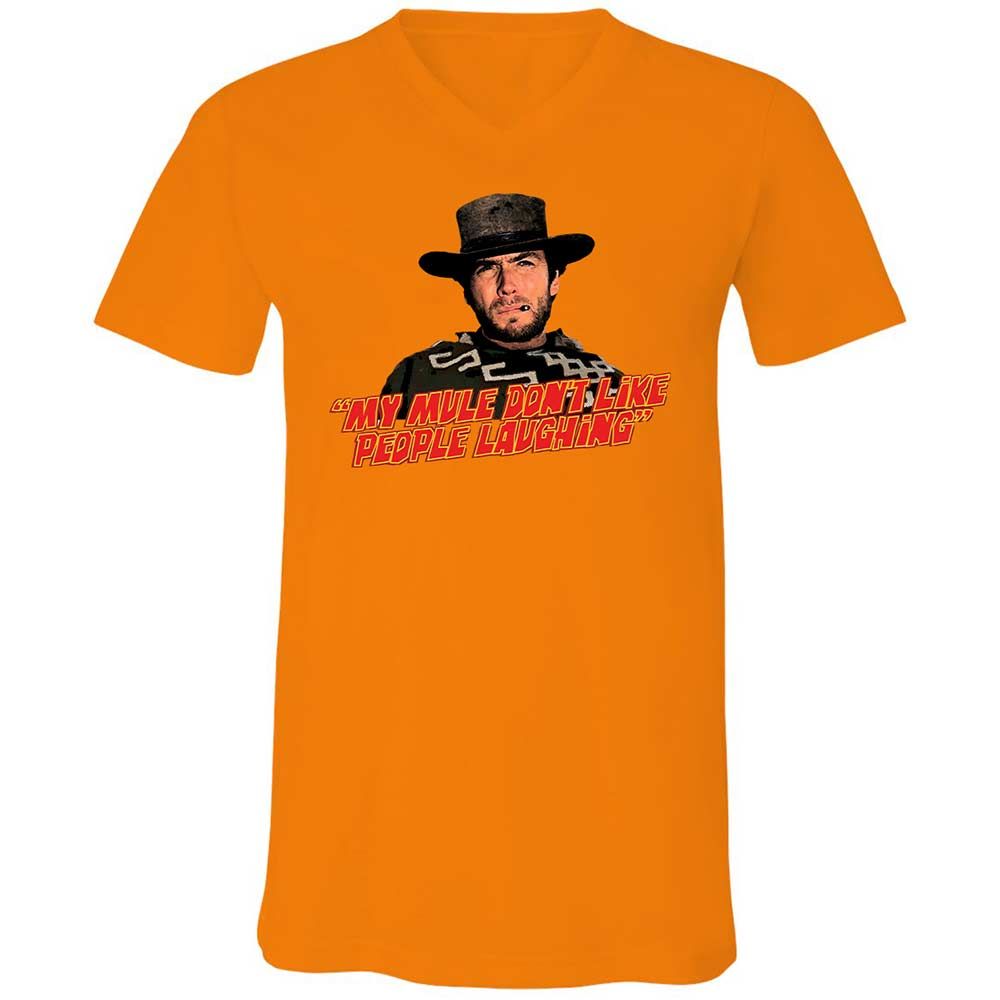 Unisex V-Neck T-Shirt - GQM3CXZR - Orange - 7