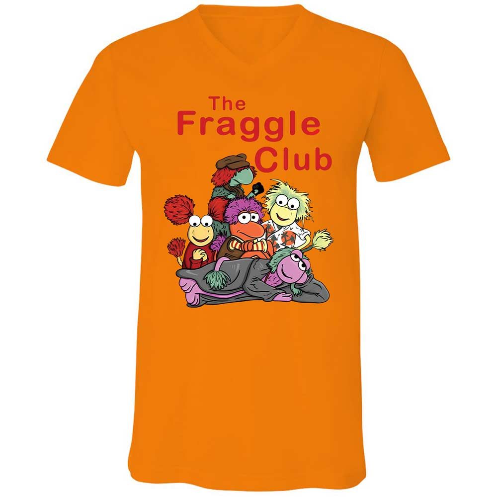 Unisex V-Neck T-Shirt - VETTD6V9 - Orange - 7