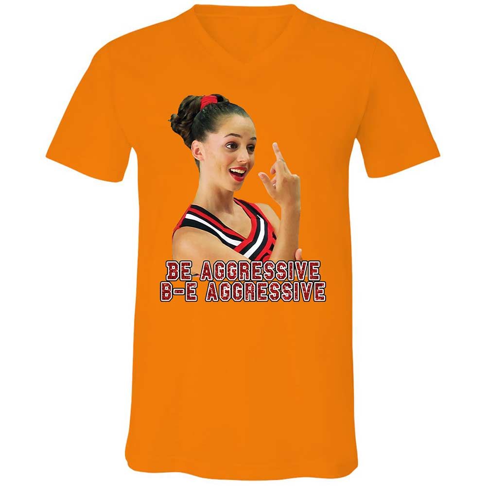 Unisex V-Neck T-Shirt - X23KM7CQ - Orange - 7