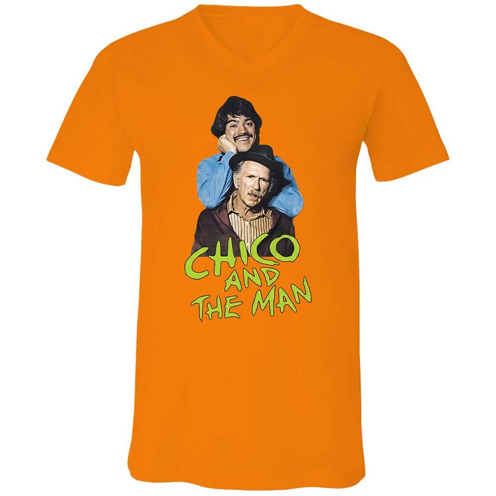 Unisex V-Neck T-Shirt - B6WH5REJ - Orange - 7