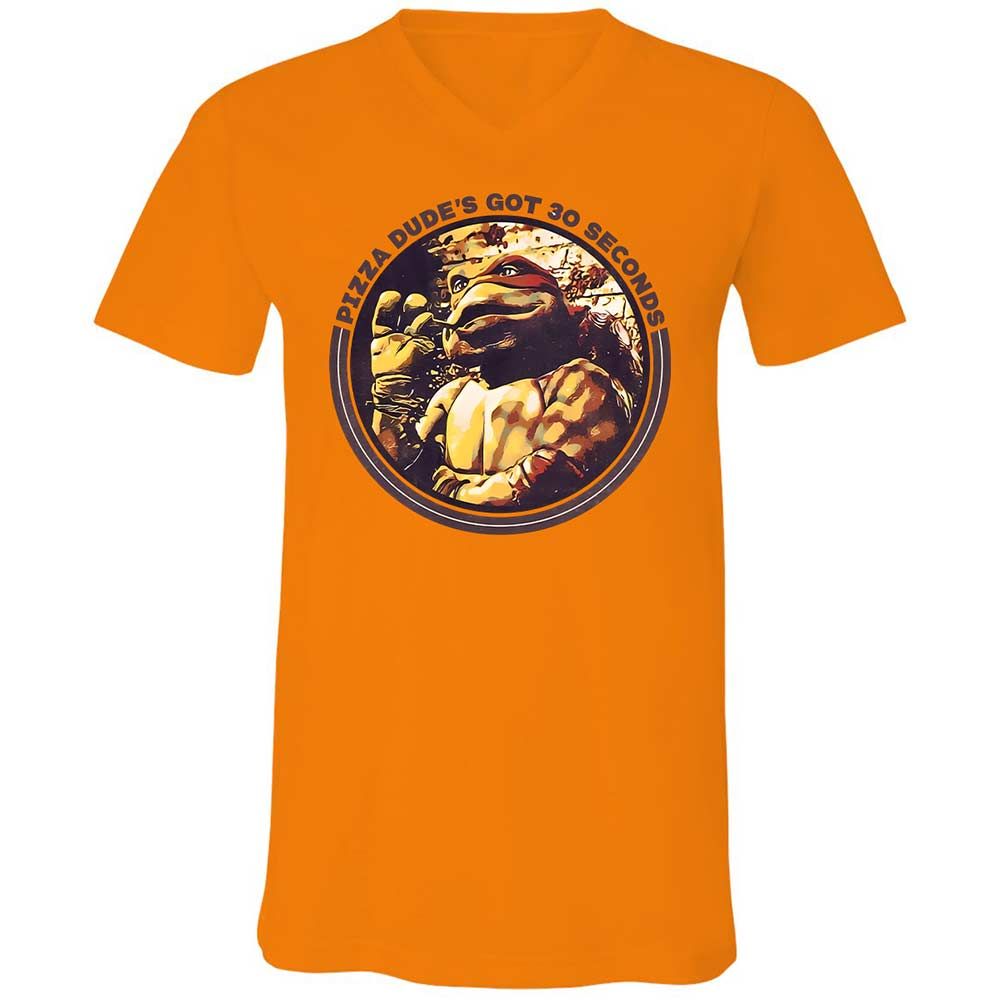 Unisex V-Neck T-Shirt - TMX7ZPRY - Orange - 7