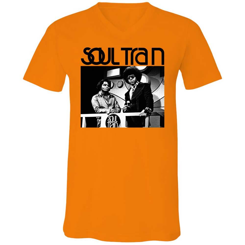 Unisex V-Neck T-Shirt - ZE2TW4LG - Orange - 7