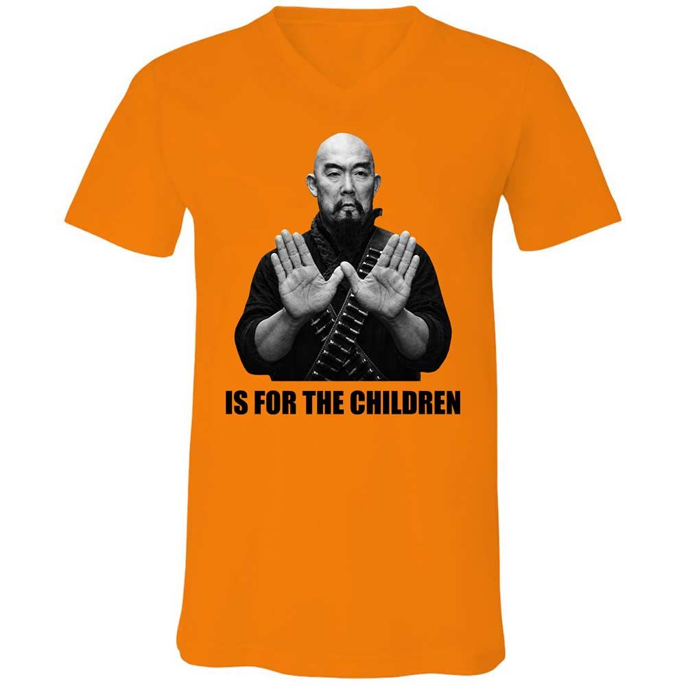 Unisex V-Neck T-Shirt - 3CB48MJ4 - Orange - 7