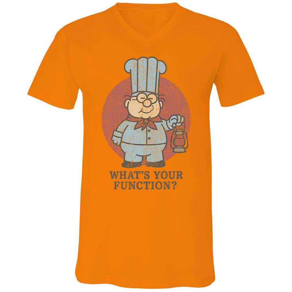 Unisex V-Neck T-Shirt - W4CU386R - Orange - 7