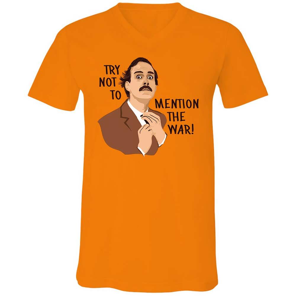 Unisex V-Neck T-Shirt - ZZZSSWFB - Orange - 7