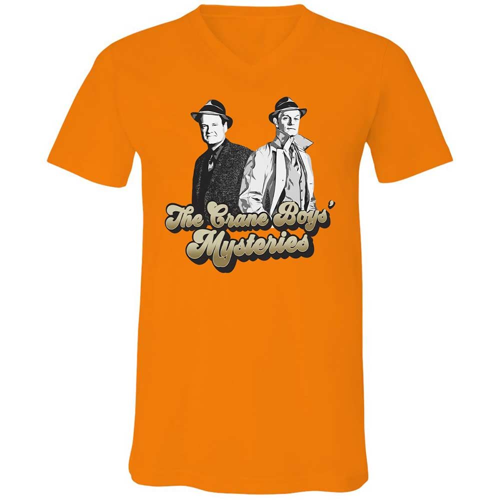 Unisex V-Neck T-Shirt - 35D6P8BD - Orange - 7