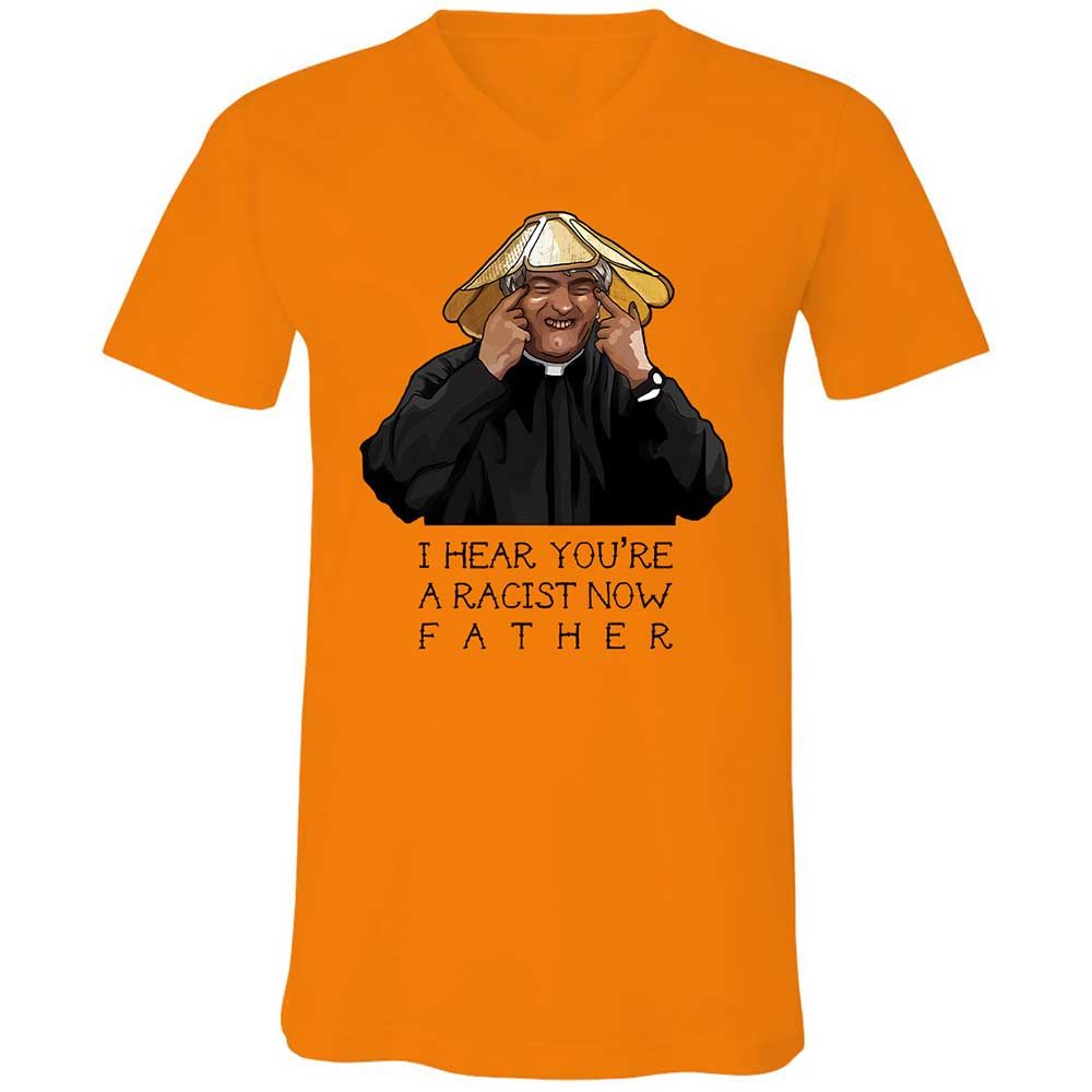 Unisex V-Neck T-Shirt - VPAZ8UAH - Orange - 7