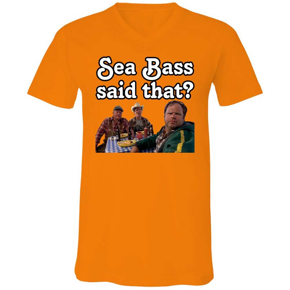 Unisex V-Neck T-Shirt - C9FKFQ8T - Orange - 7