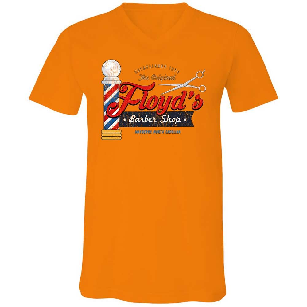 Unisex V-Neck T-Shirt - 9NQY7WGG - Orange - 7