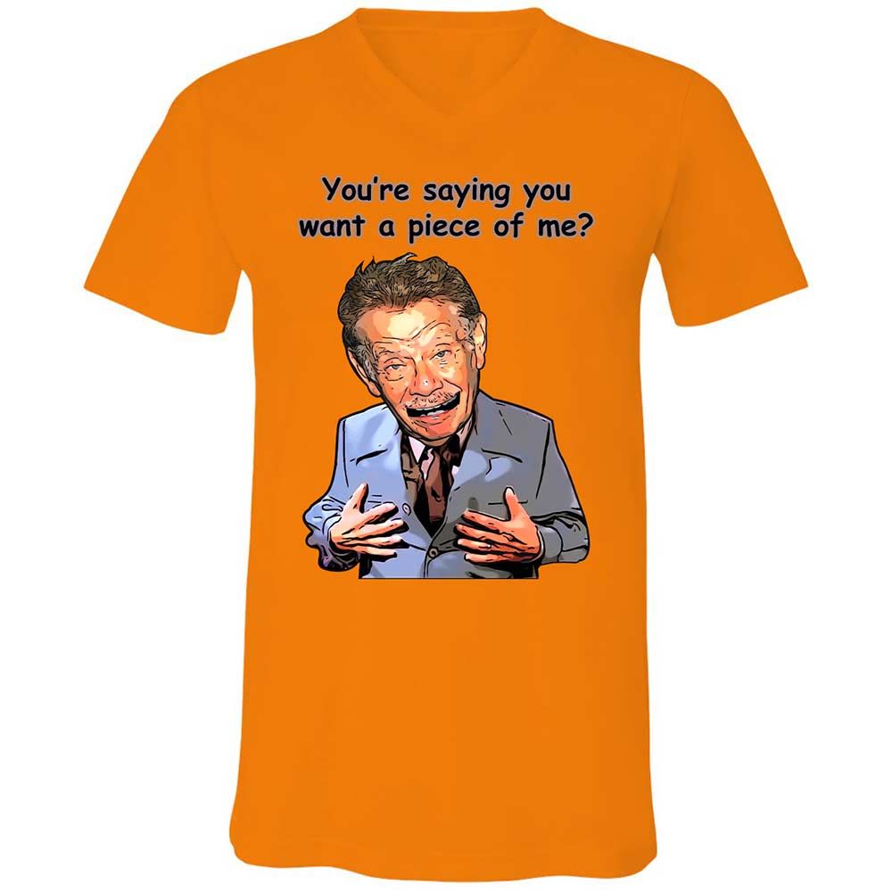 Unisex V-Neck T-Shirt - GJCS6YDY - Orange - 7