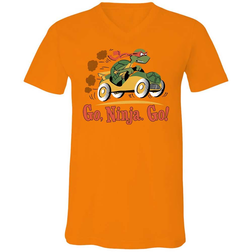 Unisex V-Neck T-Shirt - Z5DSMUE8 - Orange - 7