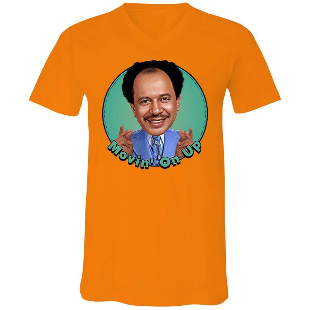 Unisex V-Neck T-Shirt - D8ACN94K - Orange - 7