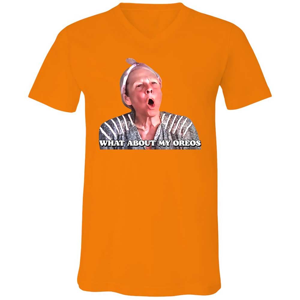Unisex V-Neck T-Shirt - L5KUWDVC - Orange - 7
