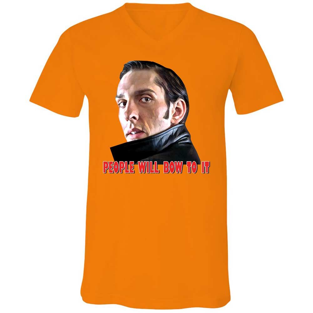 Unisex V-Neck T-Shirt - 798F2RUE - Orange - 7