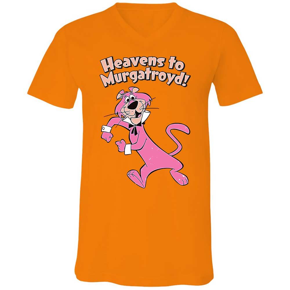 Unisex V-Neck T-Shirt - B38X9X74 - Orange - 7